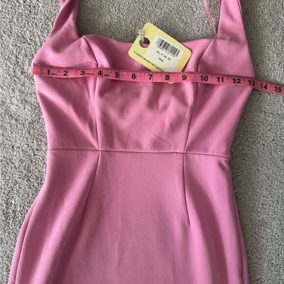 NWT Mika & Gala Pink Sleeveless Halter Bodycon Mini Dress Size XS (US) 6 (AU) - Picture 6 of 8
